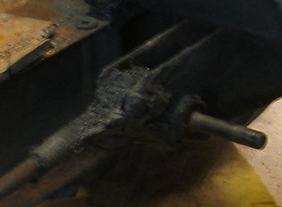 tie rods into knife edges (blurry photo)