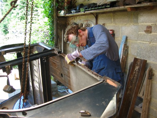 cutting out the old sill